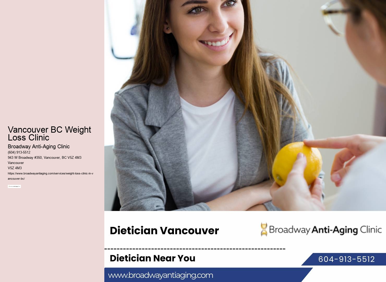 Personalized weight loss guidance in Vancouver