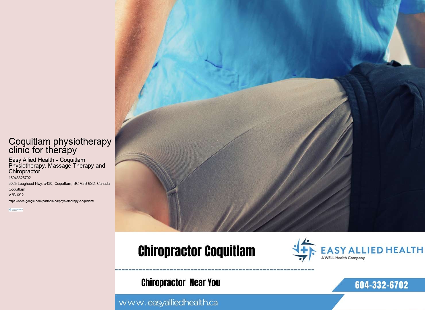 Physiotherapy exercises in Coquitlam BC