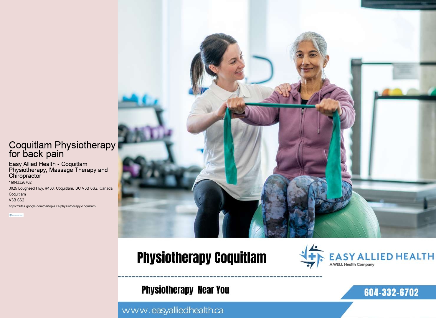 Physiotherapy education sessions Coquitlam