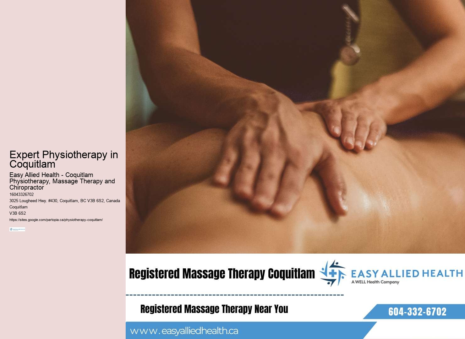 Advanced massage therapy services Coquitlam