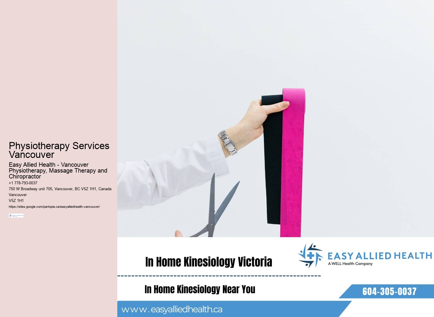 Physiotherapy pricing in Vancouver