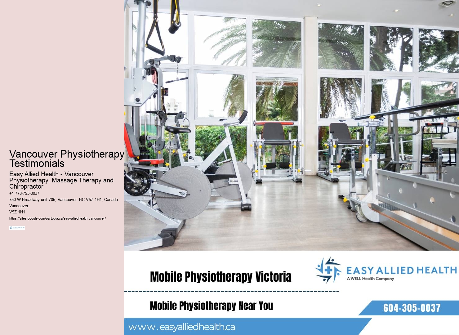 Vancouver Physiotherapy Testimonials