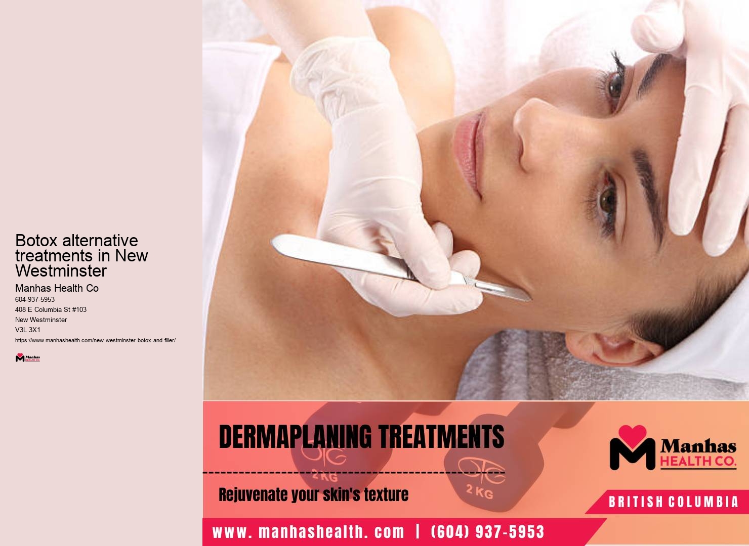 Targeted wrinkle reduction New Westminster