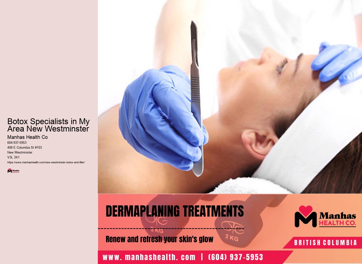 Smooth out facial wrinkles in New Westminster