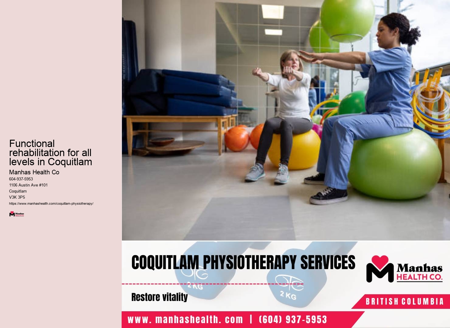 Functional rehabilitation services in Coquitlam