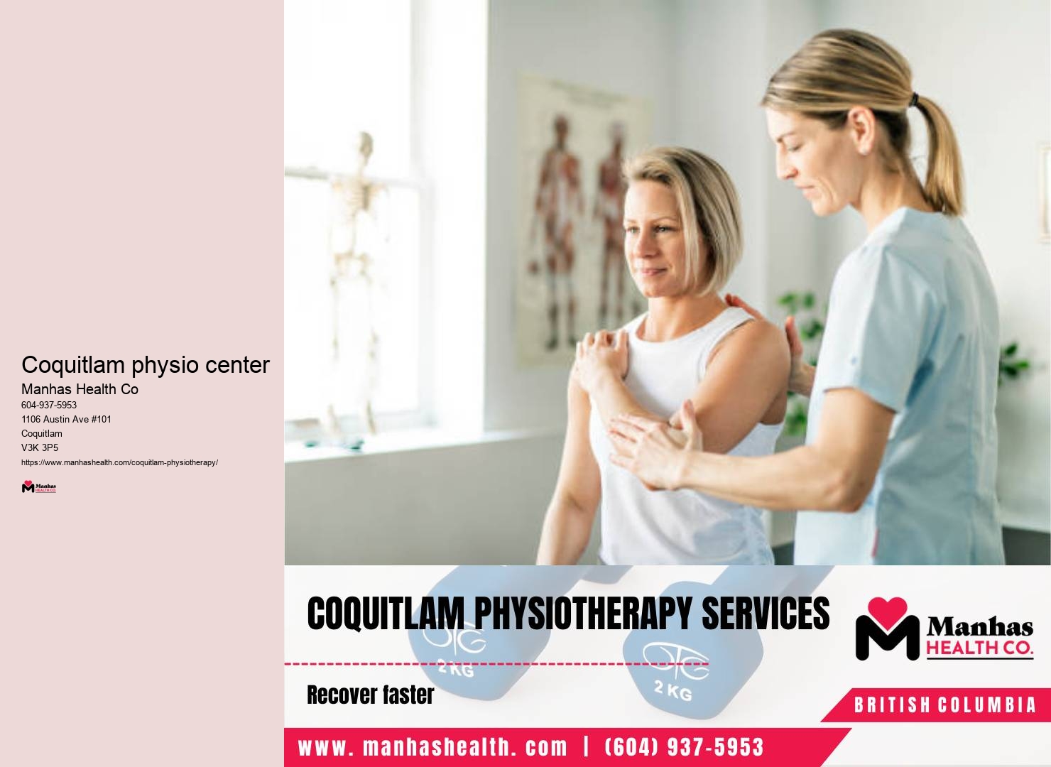 OHIP-covered Physiotherapy Clinics near Coquitlam