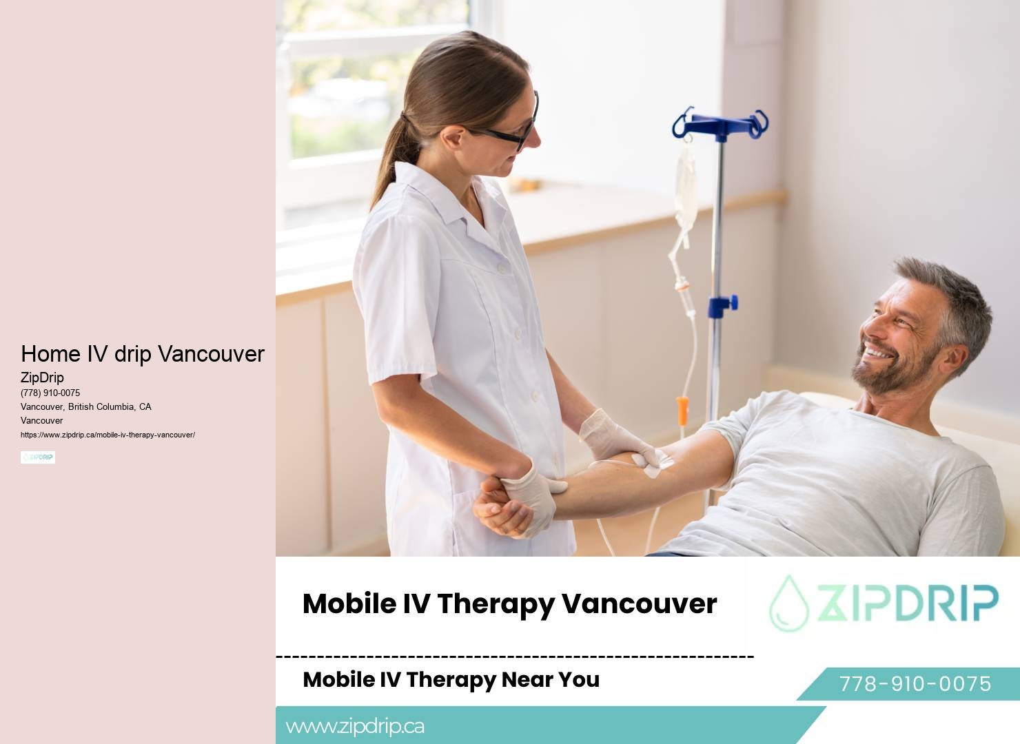 Mobile IV treatment flu therapy Home IV drip Vancouver
