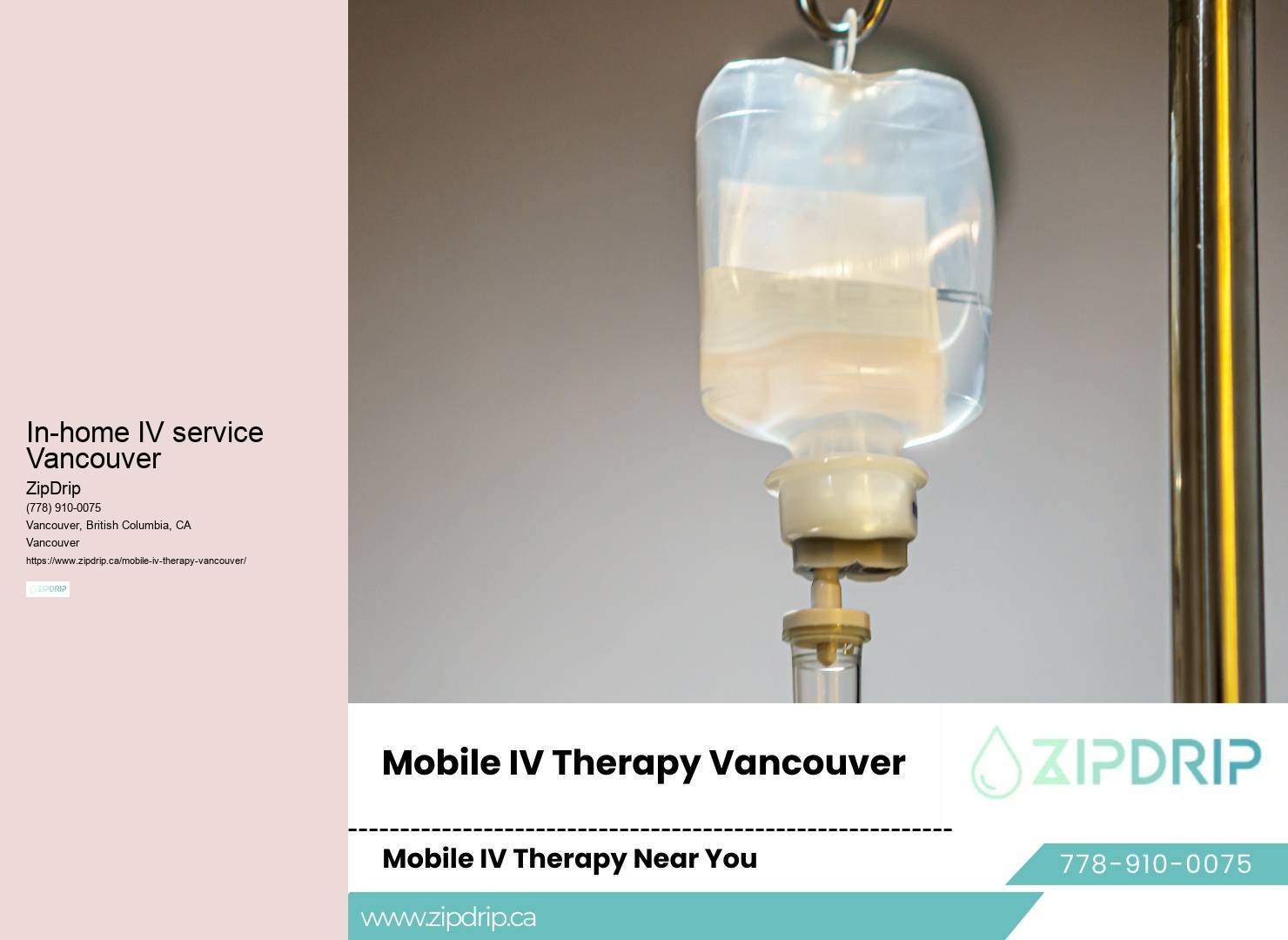In-home IV service Vancouver IV fluid delivery