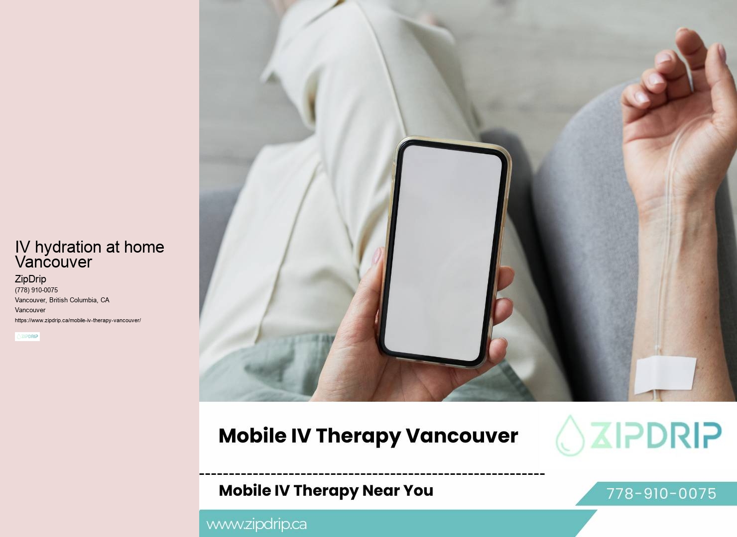 IV hydration at home Vancouver IV drip treatments
