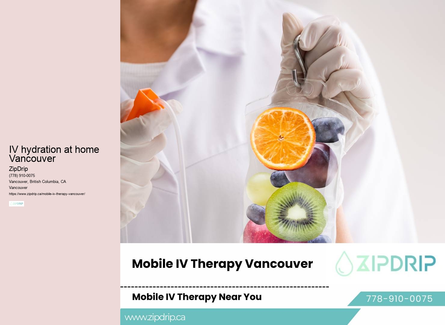 IV hydration at home Vancouver IV drip delivery service