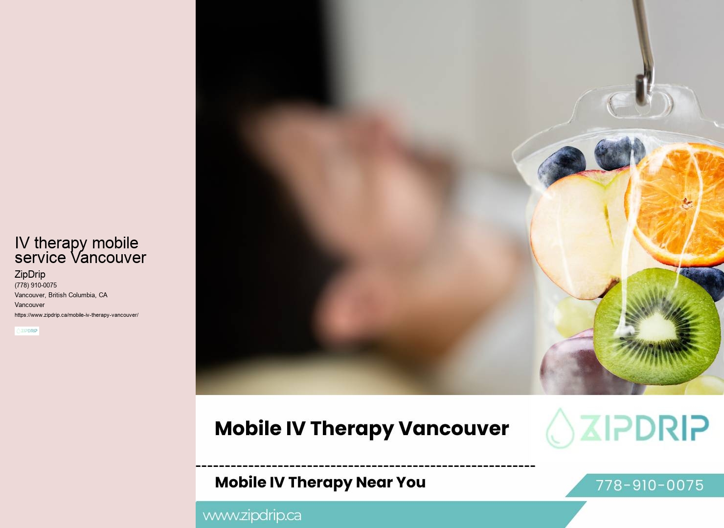 Hangover remedy on wheels IV therapy mobile service Vancouver