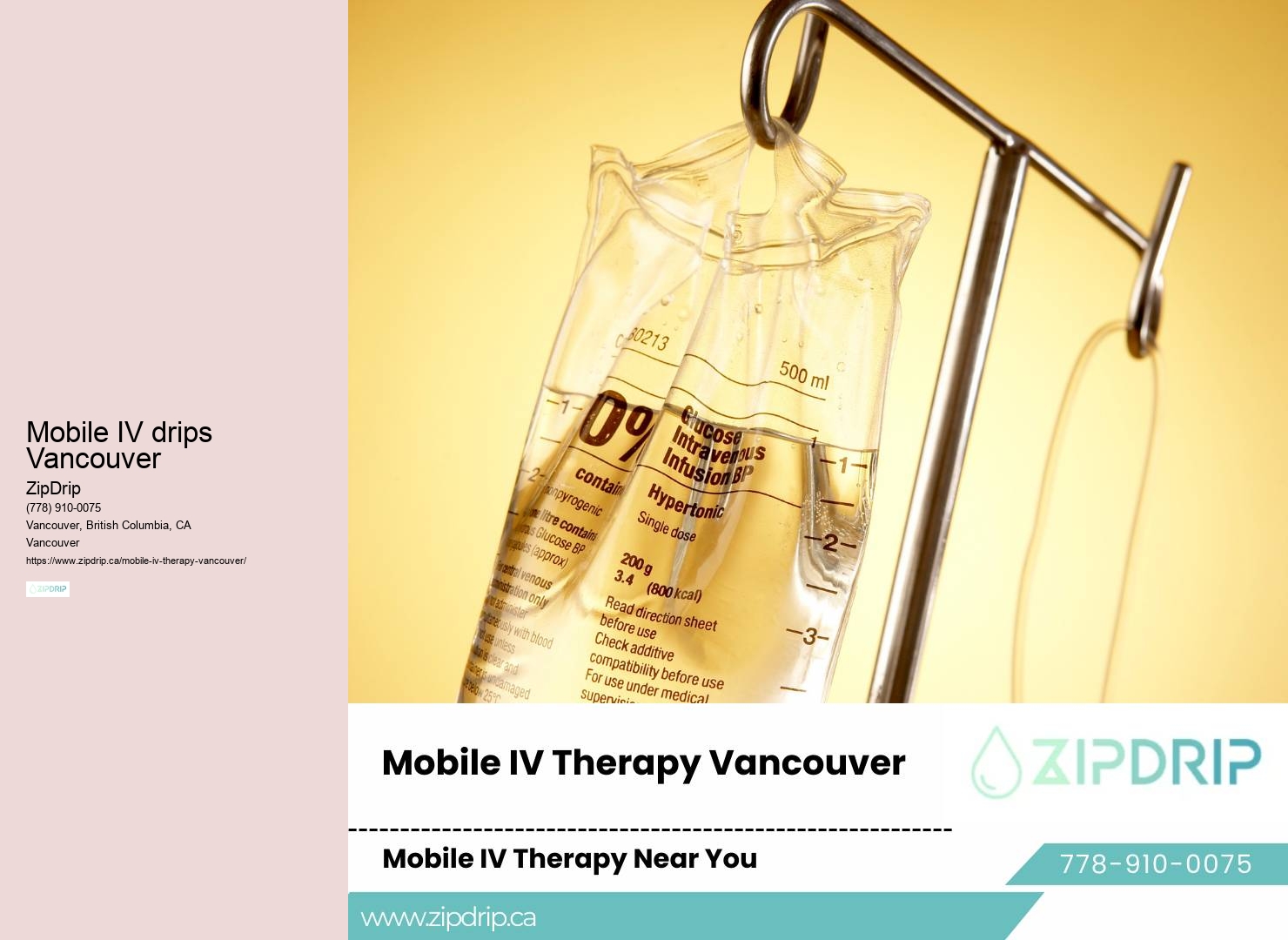 Mobile IV drips Vancouver mobile IV therapy near me