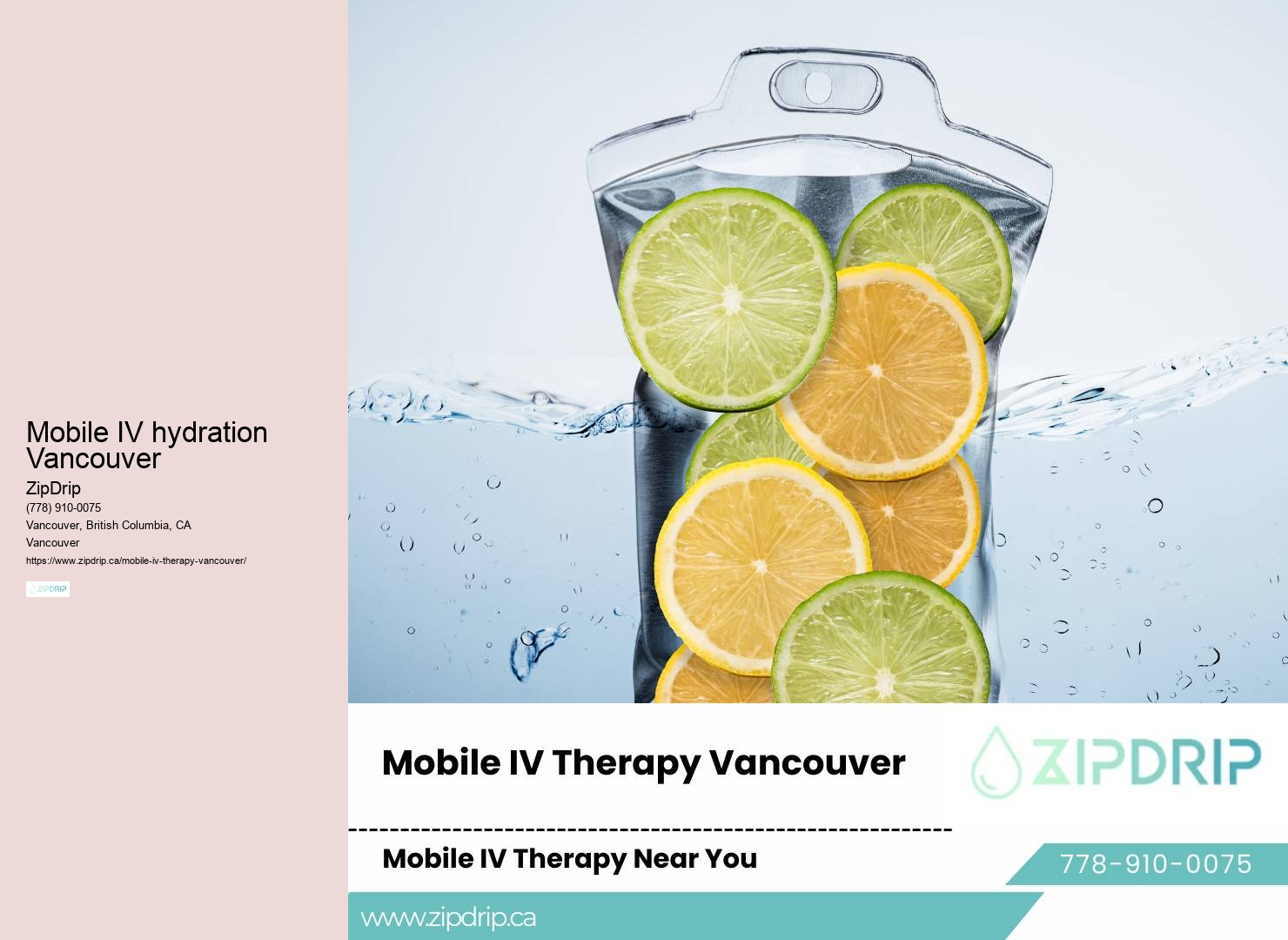 Mobile IV infusion near me Mobile IV hydration Vancouver
