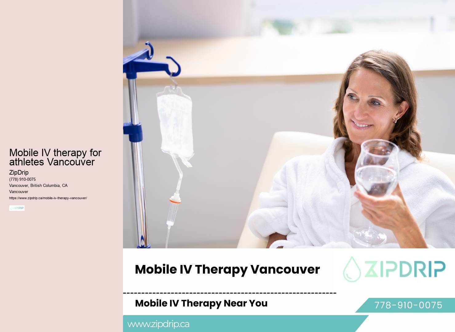 Mobile IV Therapy in Mobile IV therapy for athletes Vancouver BC
