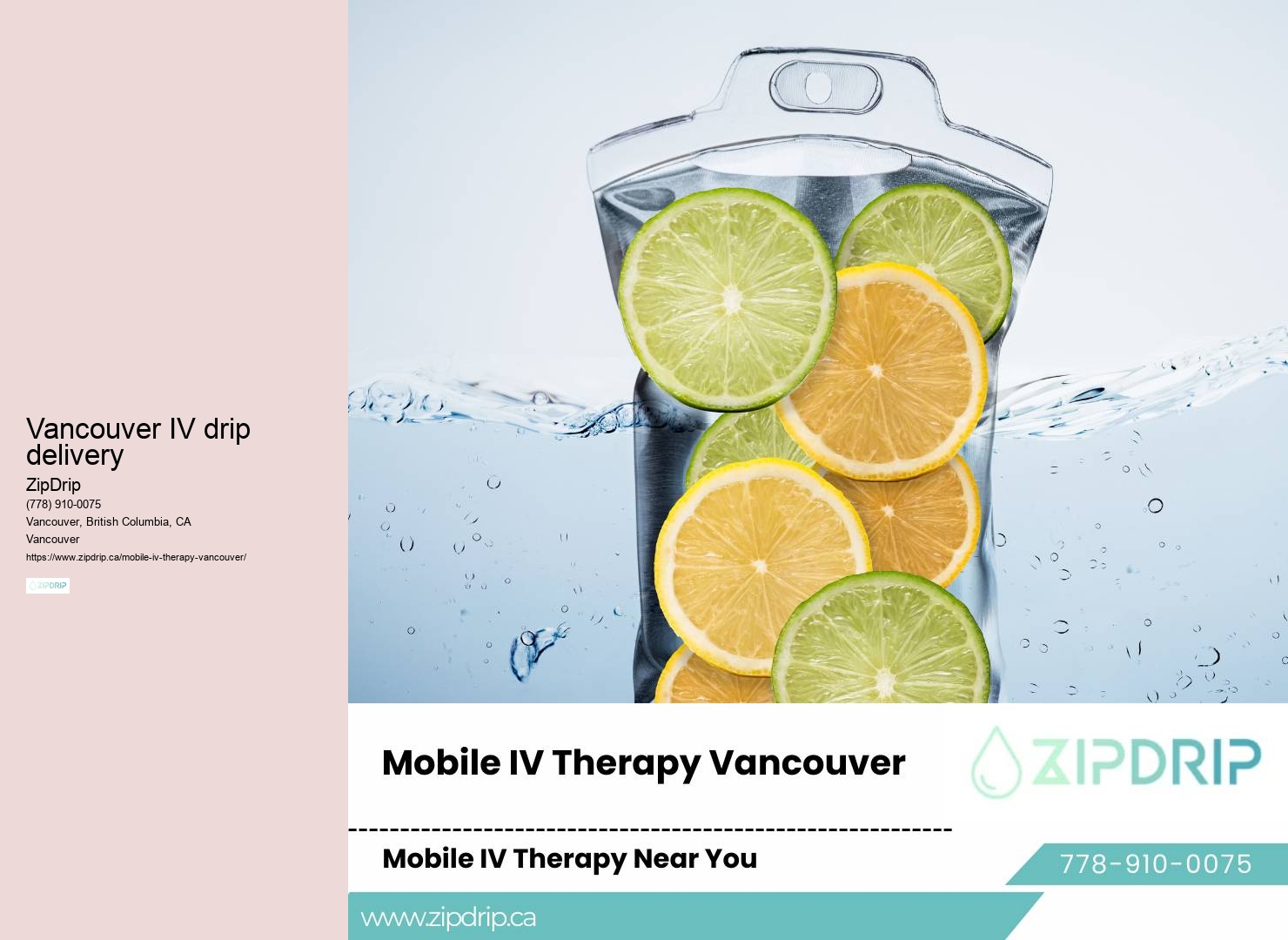 Mobile hangover IV Vancouver IV drip delivery