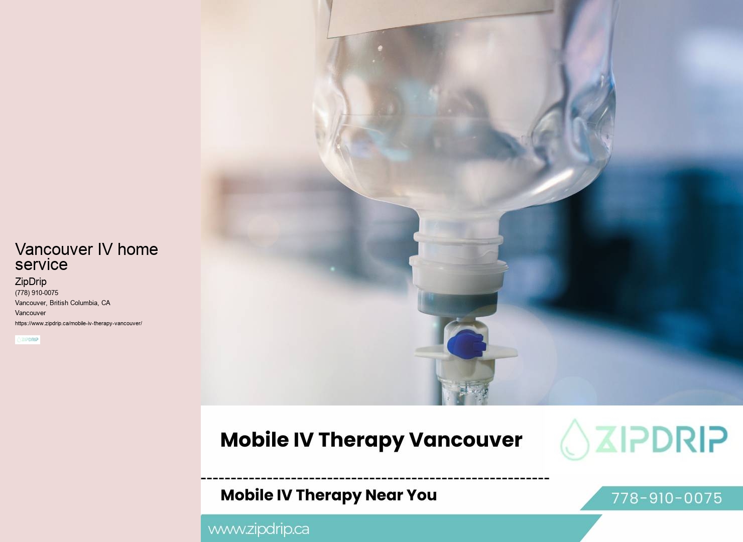 Vancouver IV home service IV drip infusion at home