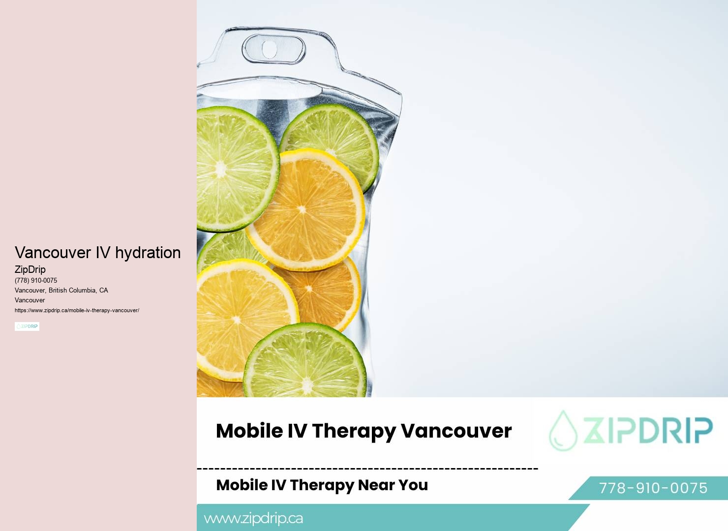 Vancouver IV hydration mobile IV hydration therapy specialist service near me