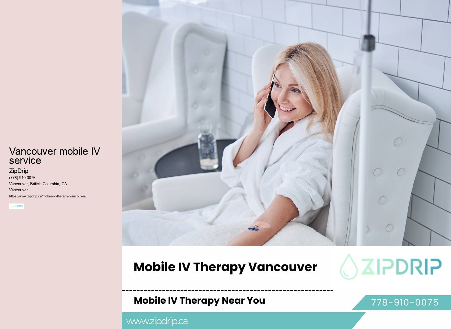 Vancouver mobile IV service IV therapy for immunity and energy