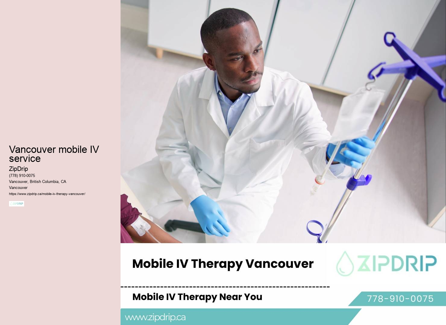 Vancouver mobile IV service mobile IV hydration hydration infusion