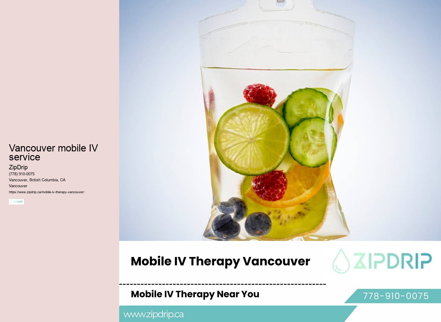 Vancouver mobile IV service mobile IV hydration therapy