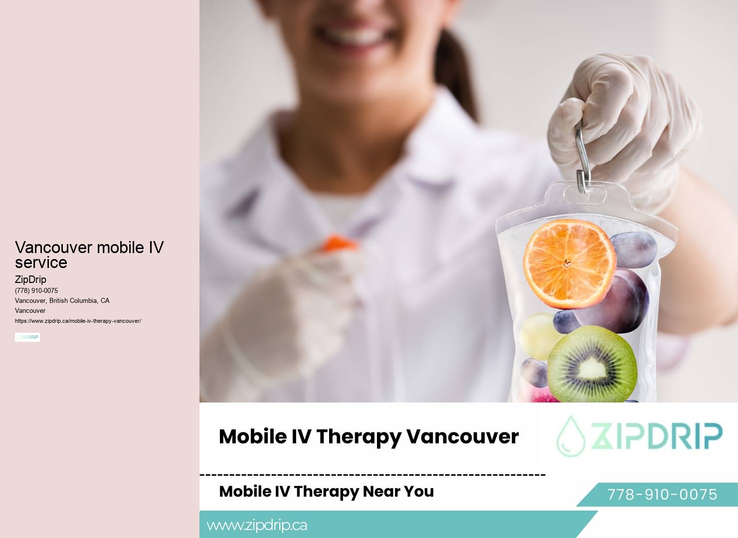 Mobile IV therapy for migraines Vancouver mobile IV service