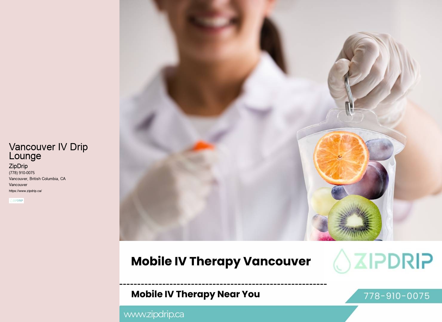 Mobile IV Drip Service Vancouver